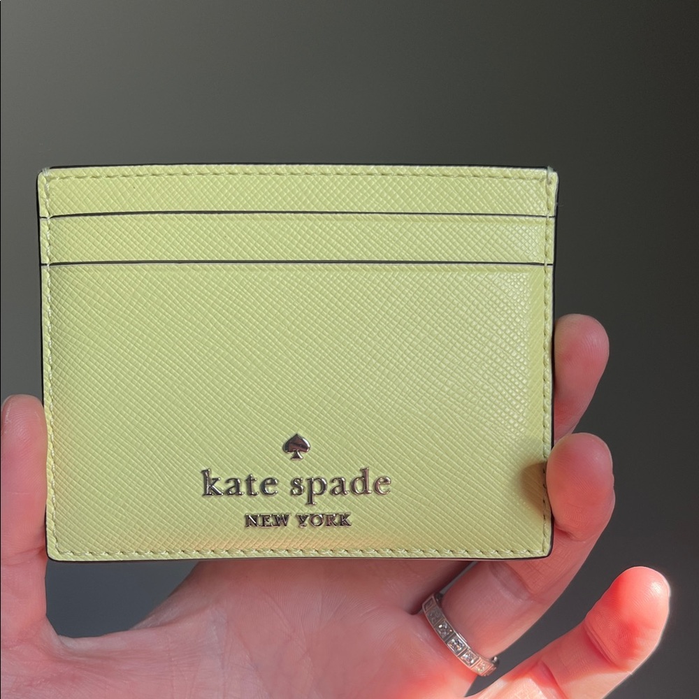 Kate Spade Tennis Ball Yellow Card Holder - Picture 4 of 8